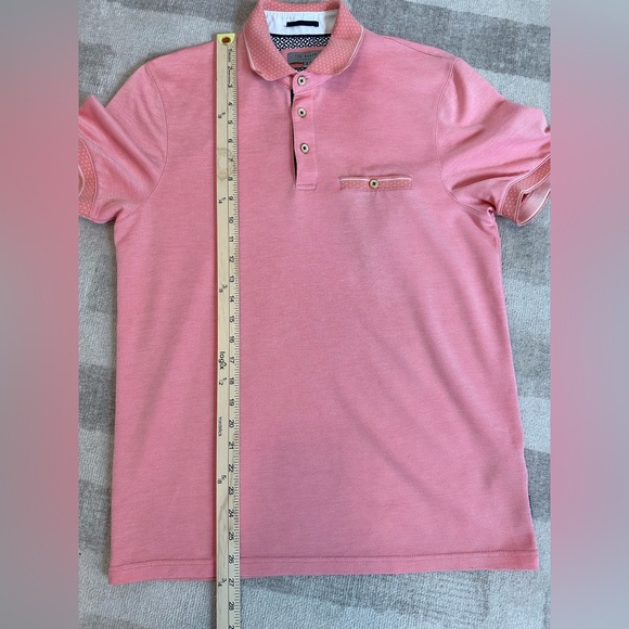 Ted Baker Mens Cagey Polo Pale Orange (Size 3=M) - Picture 6 of 7